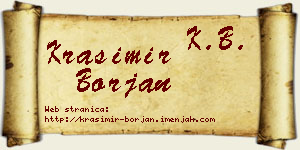 Krasimir Borjan vizit kartica